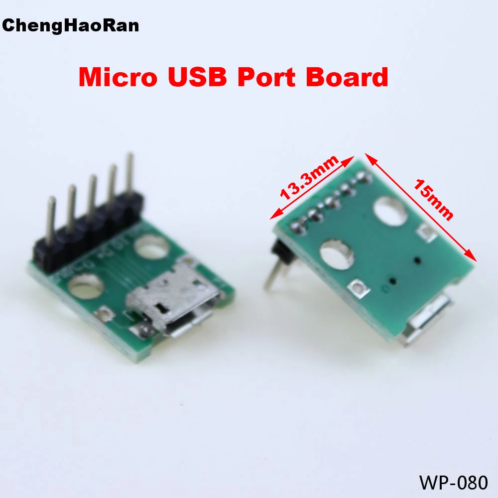 1pcs Micro USB To DIP Adapter 5pin Female Connector Module Board Panel Female 5-Pin Pin board B Type PCB 2.54 MM