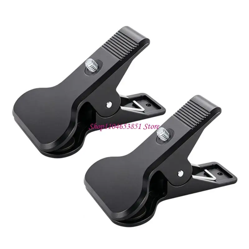 Small 1/4 Mount Clamp Base, 2 Piece Spring Desk Clip for Photo, Recording and Streaming Accessory Work Tasks Daily