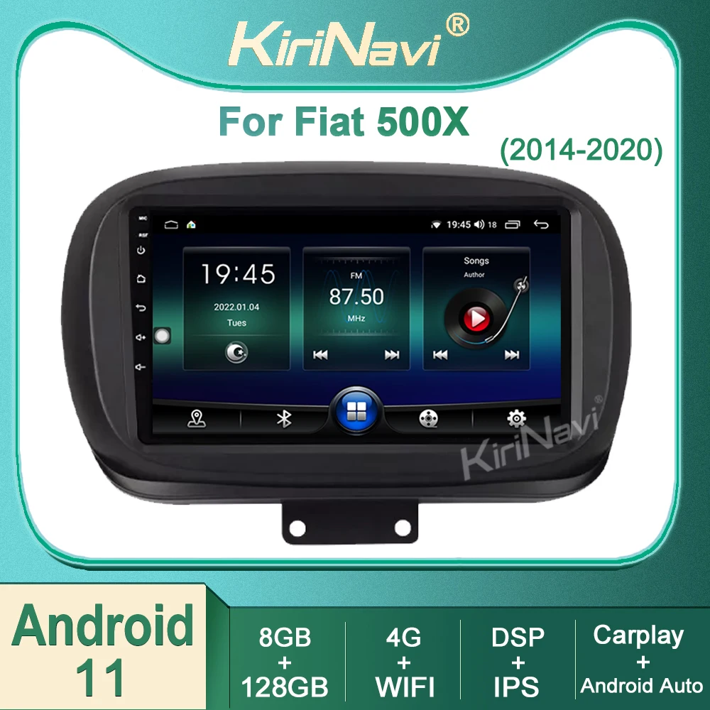 

Автомагнитола Kirinavi Android 11 для Fiat 500X 2014-2020 DSP Carplay DVD мультимедийный видеоплеер Авто Стерео GPS навигация 4G WIFI