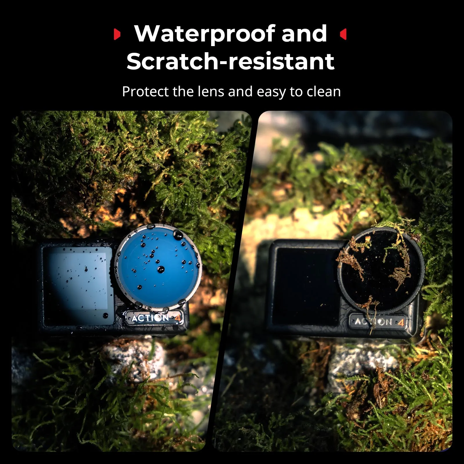 مجموعة مرشح SmallRig ND لـ DJI Osmo Action 5 Pro / 4 مع فلتر FS ND8/16/32، فلتر CPL، غطاء عدسة سيليكون سهل الارتداء -5411