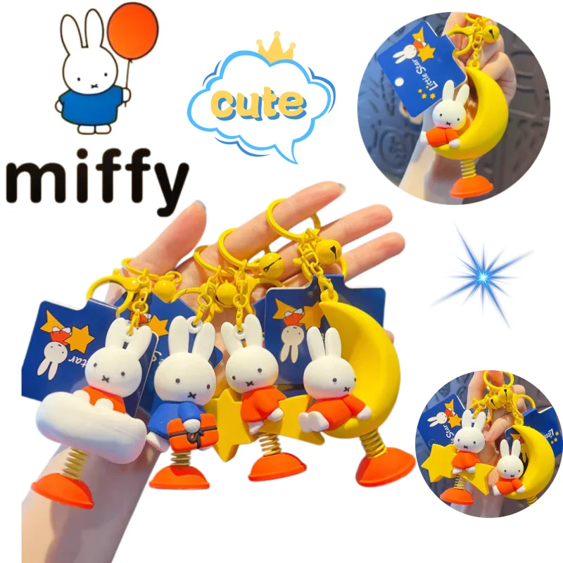 

Miffy Anime Character Cartoon Cute Figurine Keychain Personalized Kawaii Pendant Girly Student Backpack Exquisite Accessory Gift