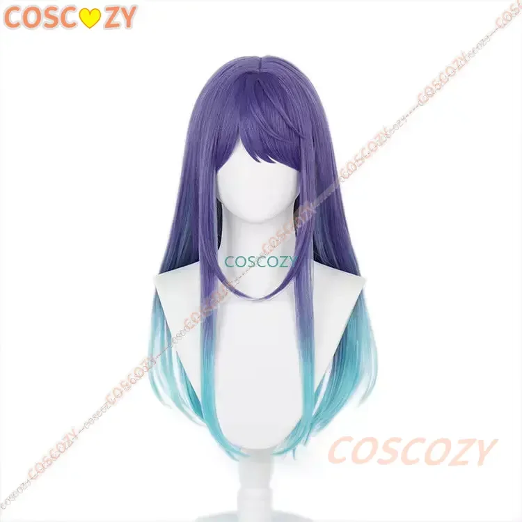 Anime Oshi No Ko Cosplay Peruca, Kurokawa Akane Cosplay, Peruca longa e curta, Cor azul, Perucas suaves