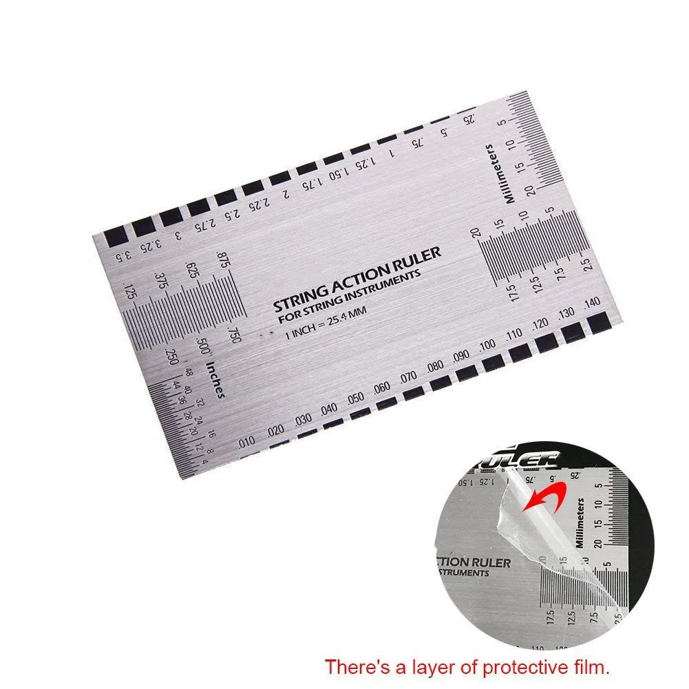 Miwayer String Action Ruler Gauge,Guitar Repairing Tool for Luthier,Fit for Guitar,Ukulele,Bass,Banjo,Mandolin