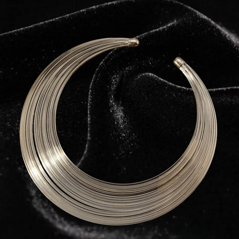 Fashion Jewelry Inspired Necklaces Punk Metal Multi Layered Open Style Chokers Party Formal Event Accessories Women Collier