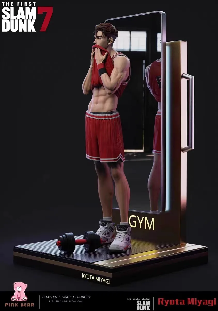 In Stock Slam Dunk Anime Figure Miyagi Ryota Figurine Bird Watching Series Miyagi Ryota Red Clothes No.7 Model Doll Kid Toy Gift