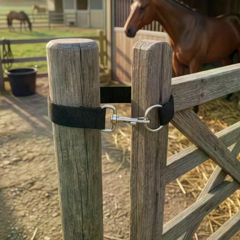 50cm Long Door Latch Simple Pasture Gate Latch Single-loop Noose Rope Buckle Latch For Securing Horse Fences Livestock Pen Gates