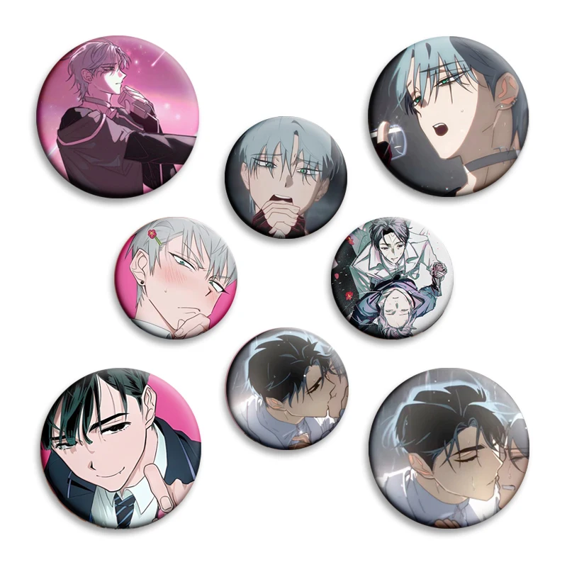 ALIEN STAGE IVAN & TILL Anime Badge Luka Mizi Brooch Korean BL Lapel Pins for Backpack Clothes Decoration Fashion Jewelry Gifts