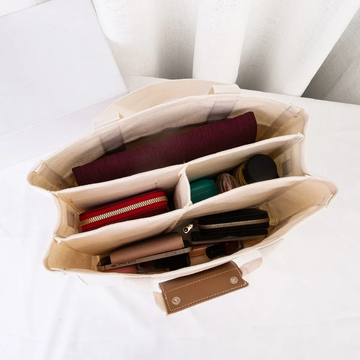Large capacity canvas bag, trendy and fashionable bag, multifunctional portable bucket bag, convenient for crossbody bag