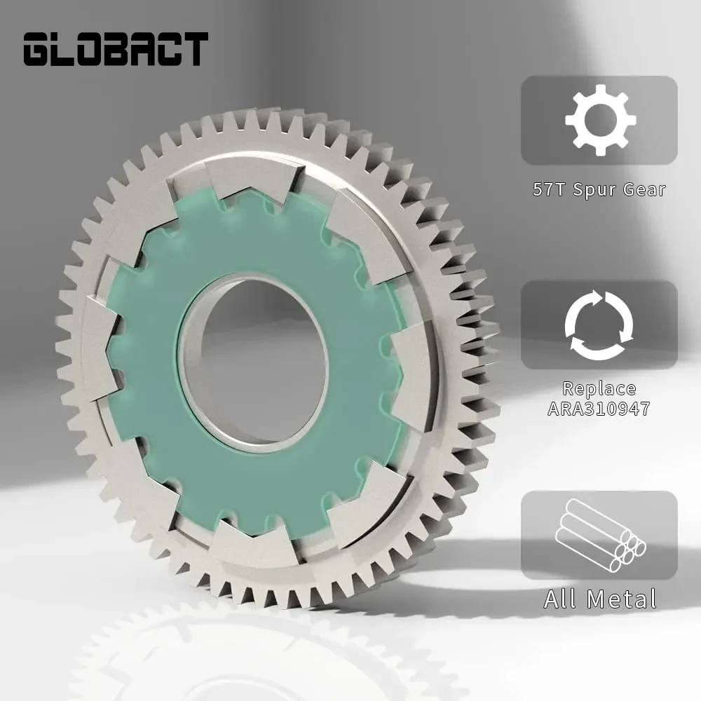 Dirbact-Metal Steel Spur Gear, 57T Spur Gear, 0.8Mod ou.com, 1/10 Arrma Granite, Senton Vorteks, Big Rock Vophon Upgrade, Remplacer