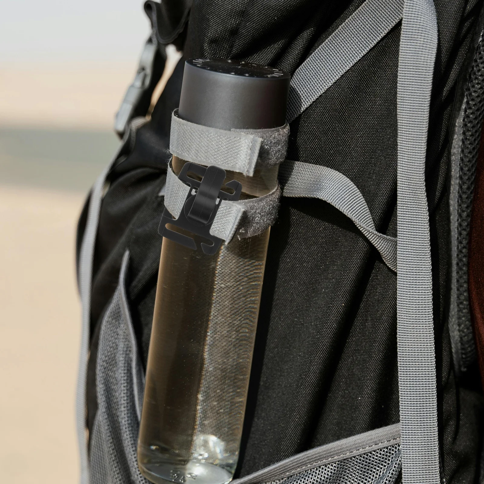 

6Pcs Rotatable Hydration Tube Clip Black Fixed Clamp for Backpack Outdoor Hiking Camping Water Bladder Hose Holder