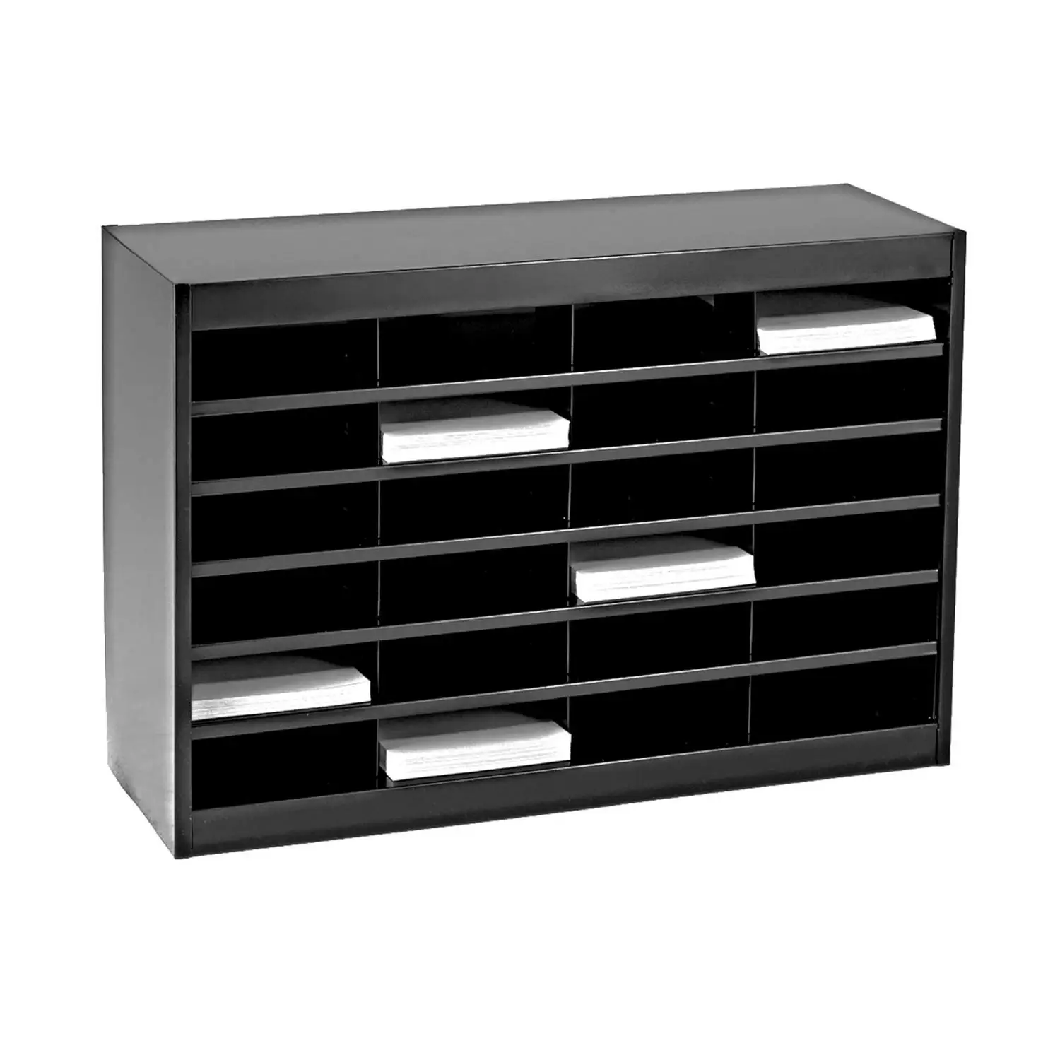 E-Z Stor Literature Organizer, 24 Compartments, Office and Classroom Commercial Grade Steel Mailbox Mail Sorter,Customized