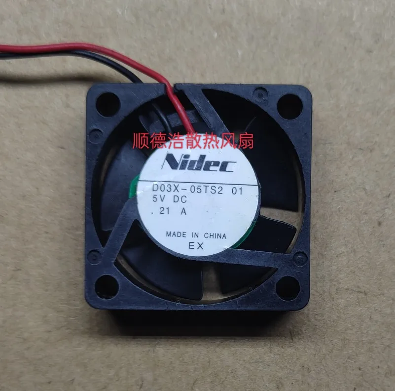 Nidec D03X-05TS2 DC 5V 0.21A 30x30x10mm 2-Wire Server Cooling Fan