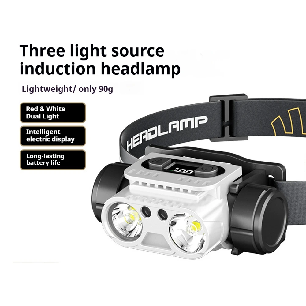 Powerful LED Rechargeable Headlamp 1500 lumens Rotating Aluminum LED Waterproof Head Flashlight for Outdoor,Camping,Fishing