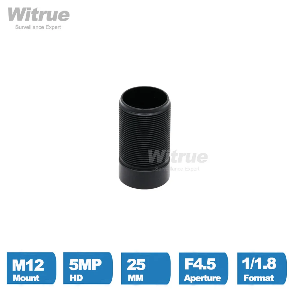 Witrue Long Distance View Lens 25MM HD 5MP M12 X 0.5 Mount 1/1.8