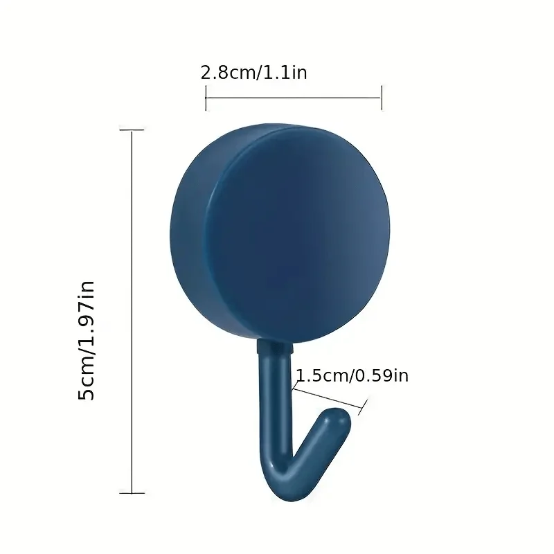 10pcs Self-adhesive Hook, Minimalist Solid Color Punch-free Sticky Hook For Home, Wall Hook For Bathroom Kitchen