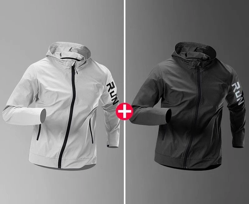 Men's Running Jacket Windbreaker Windproof Water-Resistant Training Suitable Autumn Spring Sports Quick-Dry Cycling Man Clothes