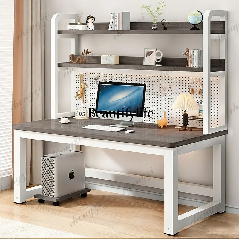 K153 Computer desk pegboard student desk desktop pegboard integrated study writing desk