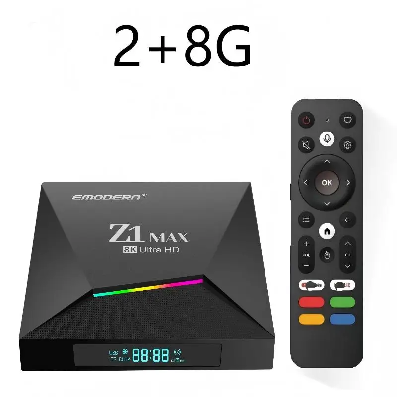 Z1 Max Android 15 Smart TV Box Allwinner H618 Quad Core 4G 5G Dual WiFi BT5.0 Media Player Digitale Spraakafstandsbediening HD 8K 4K iptv