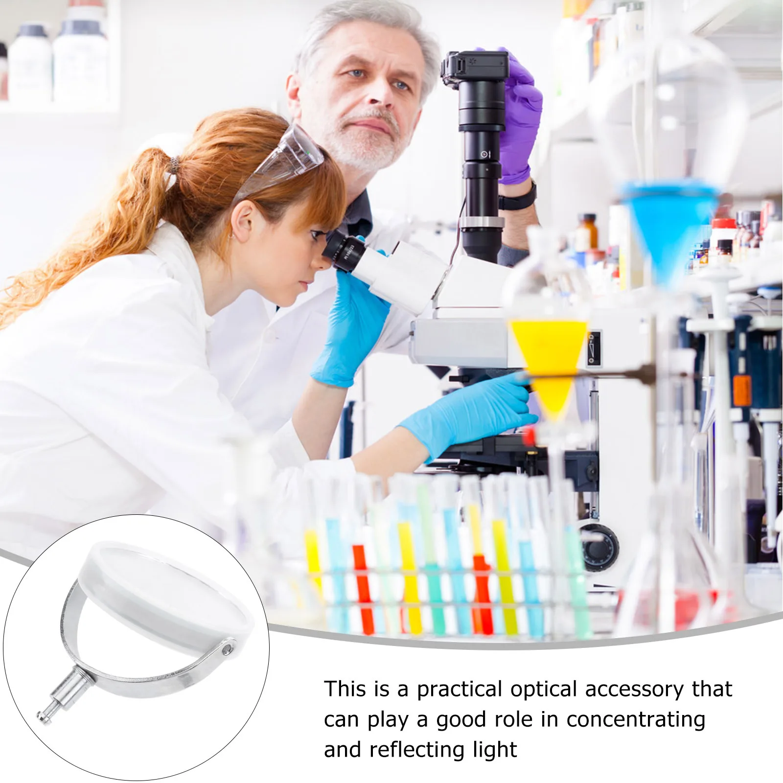 

1Pcs Reflecting Mirror for Gathering Light Microscope Parts Not Easy to Rust Excellent Craftsmanship Optical Instrument