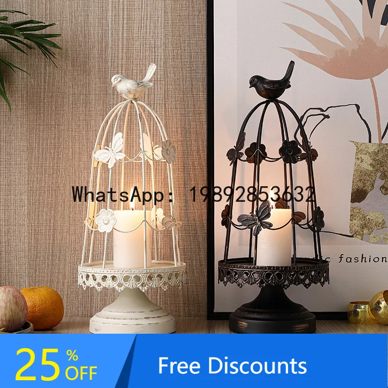 

CZ Iron Candle Holder Vintage Wedding Decoration Dining Table Restaurant Decorative Items