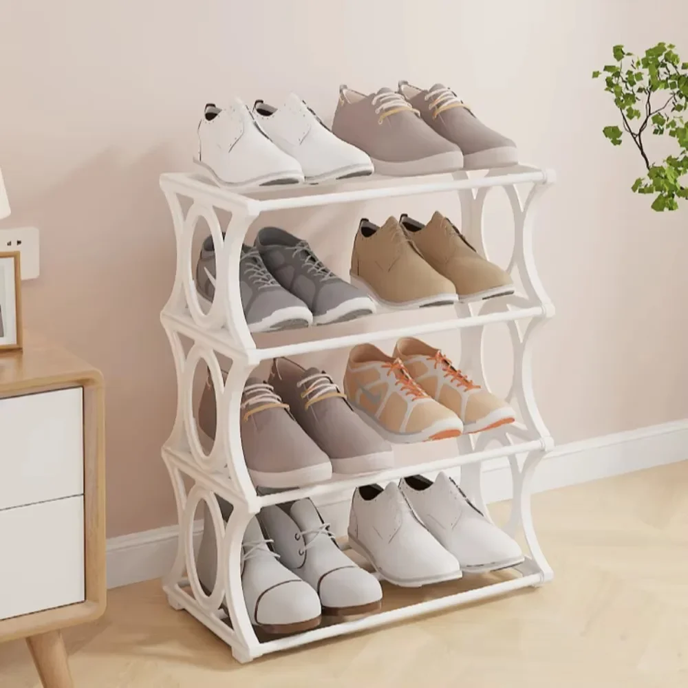 Simple Shoe Rack Multi-Layer Floor Standing Shoe Organizer and Storage Large Capacity Practical Entrance Assembly Shoes Shelf