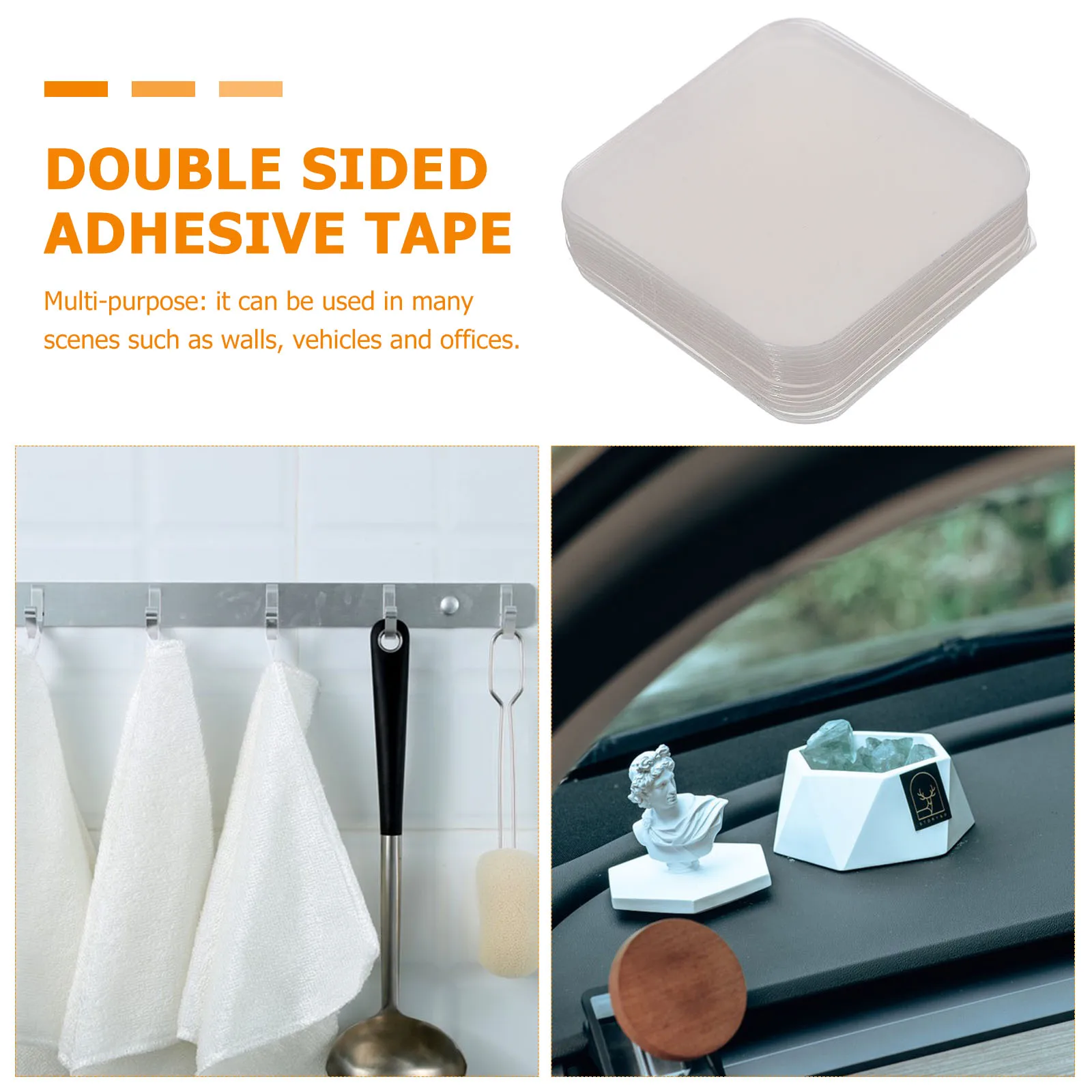 

20pcs High Adhesive Double Sided Tape Removable Clear Adhesive Pads For Diy Decoration Wall Hooks Photo Posters Balloon Sticky
