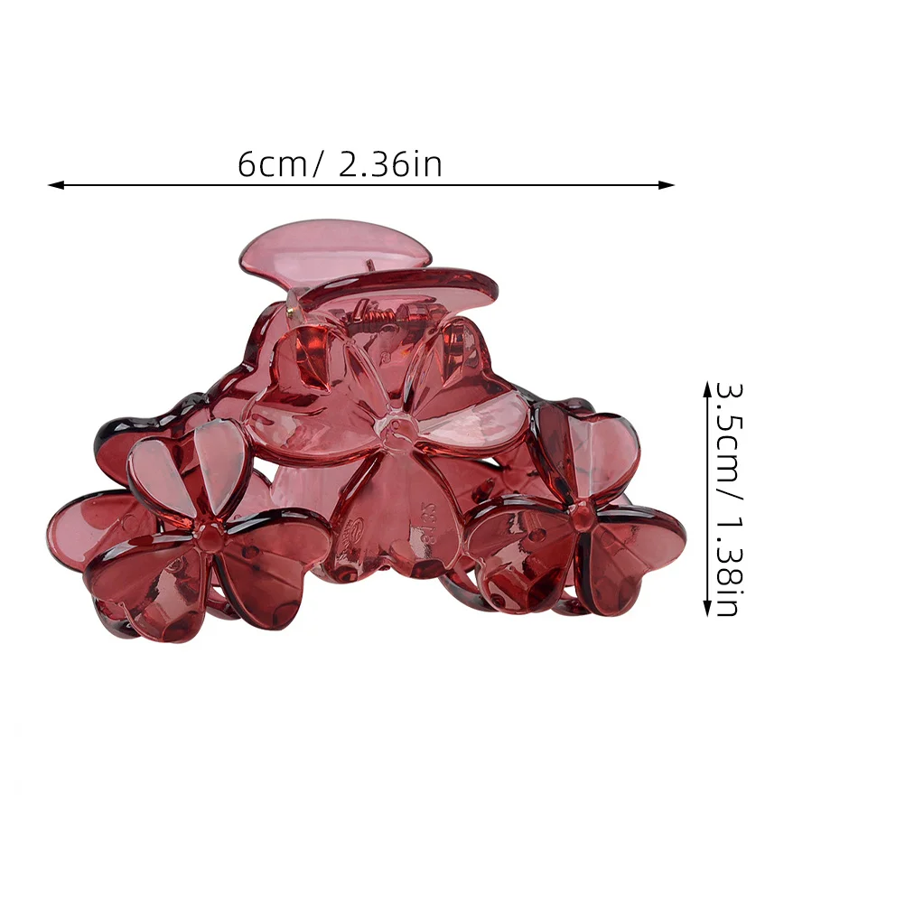 2 قطعة ثلاثة مقاطع الشعر البتلة الراتنج مخلب شعر دبابيس الشعر الزخرفية الموضة للنساء مأدبة الحفلات الاستخدام اليومي أداة التصميم #3