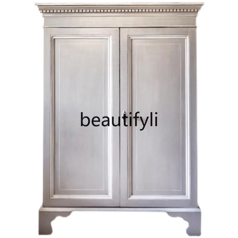 

French retro, entrance cabinet American country living room door decorative cabinet light luxury dining side cabinet