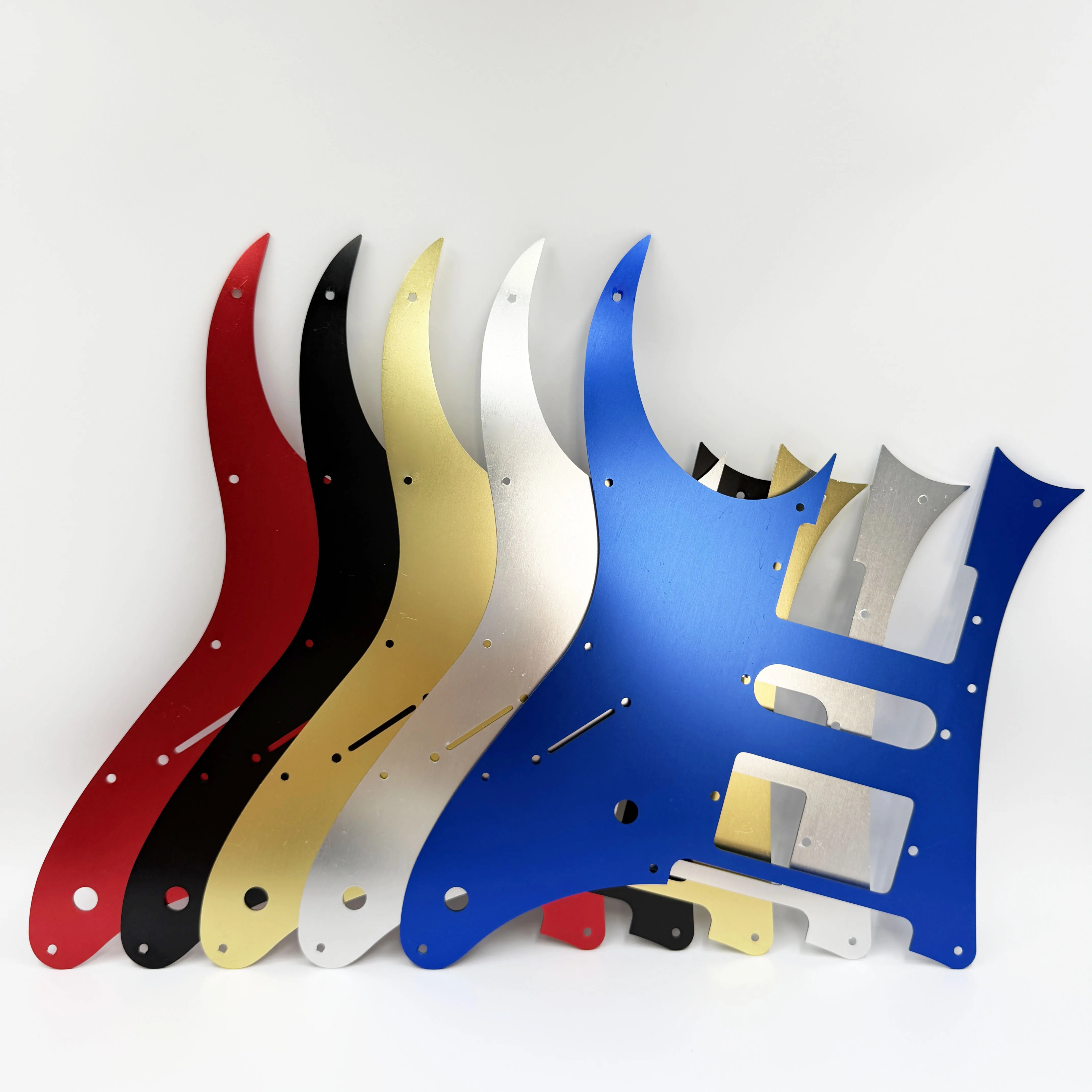 Aluminum Alloy Guitar Guard Plate Scratch Panel Decoration Lacquered Brushed Finish 1.5MM 7V IB Electric Guitar Pickup Plate