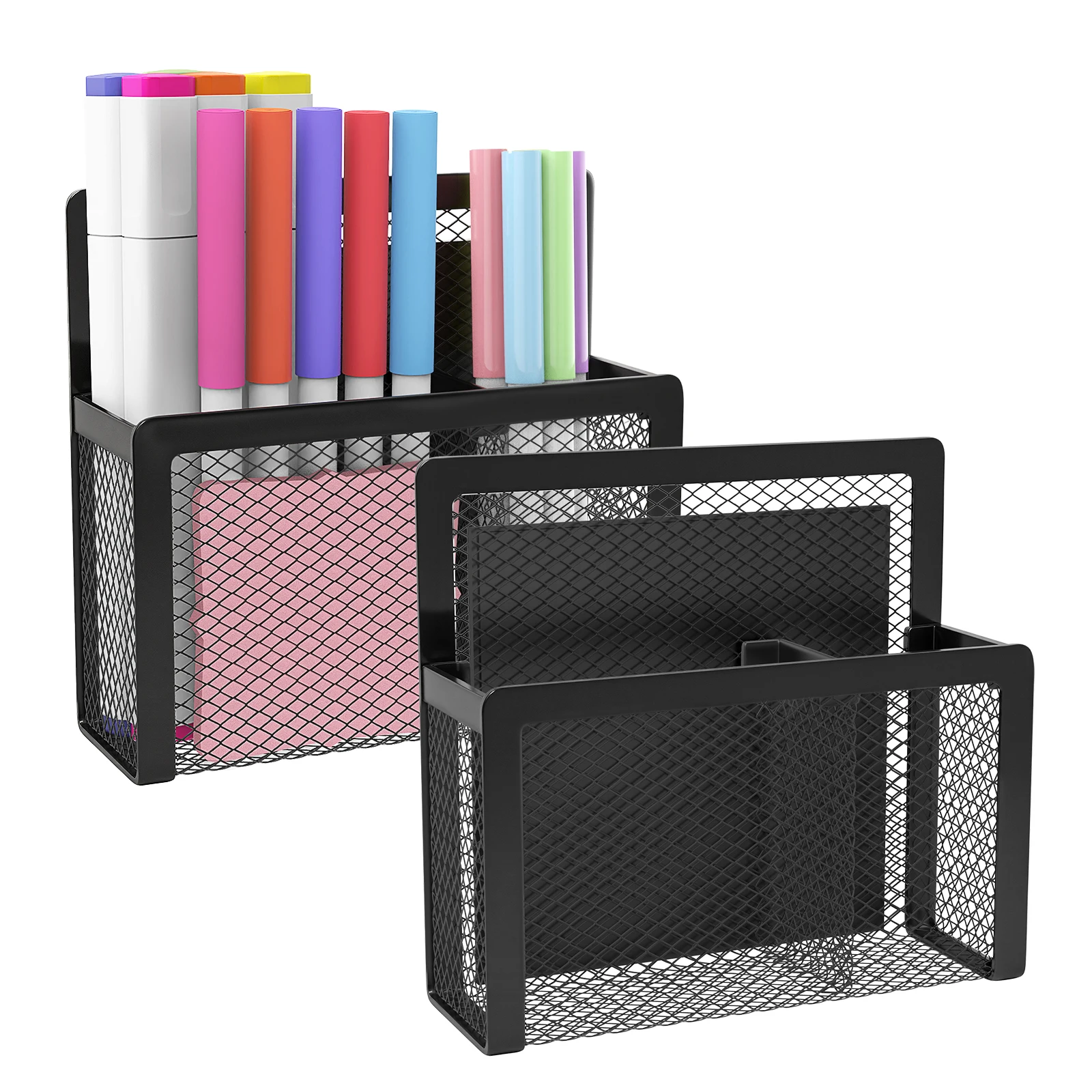 MoKo Magnetic Pen Holder for Whiteboard Mesh Magnetic Dry Erase Marker Holder for Refrigerator Storage Pencil Holders