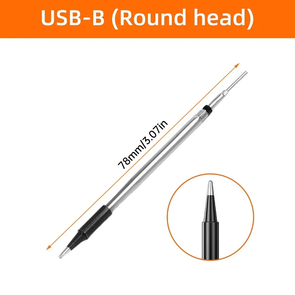 Vervanging Core Soldeerbout Tip Kits Hoefijzer Tip Ronde Puntige Soldeerbout Tool Roestvrijstalen Mes Tip