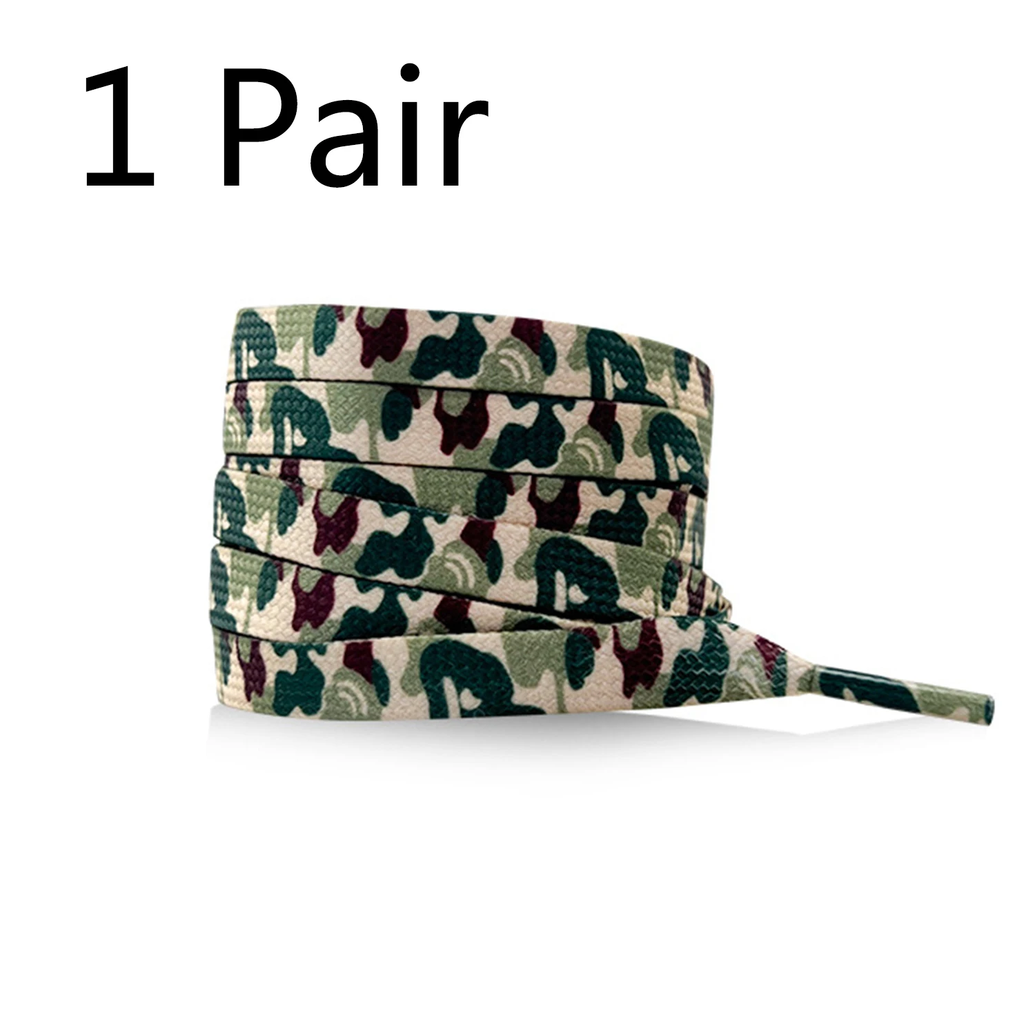 

1 Pair Camouflage Color Flat Shoelaces Accessories 120cm Length Printing Ropes Men Women Canvas Mountain Boot Cord