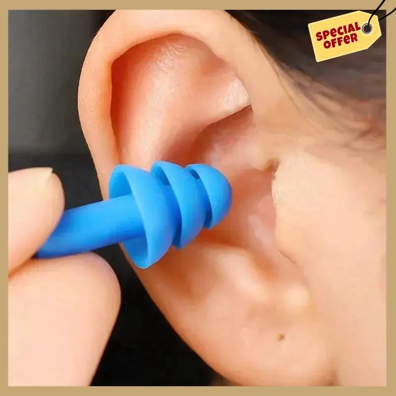 ソフトシリコン耳栓防水水泳耳栓再利用可能なノイズリダクション睡眠耳栓聴覚プロテクター-WMAN