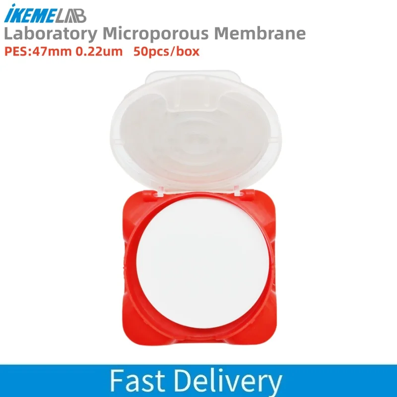 

IKEME 50 Pieces PES Micropore Membrane Filter 47mm 0.22um Laboratory Microporous Membrane