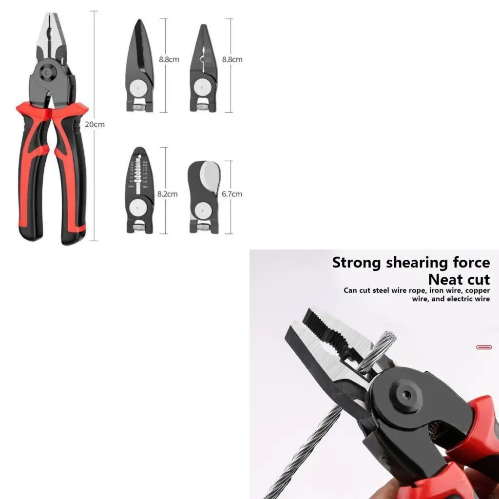 

P82E 5 в 1 заменяемая плоскогубцы с заменой головки устанавливают кабельные ножницы