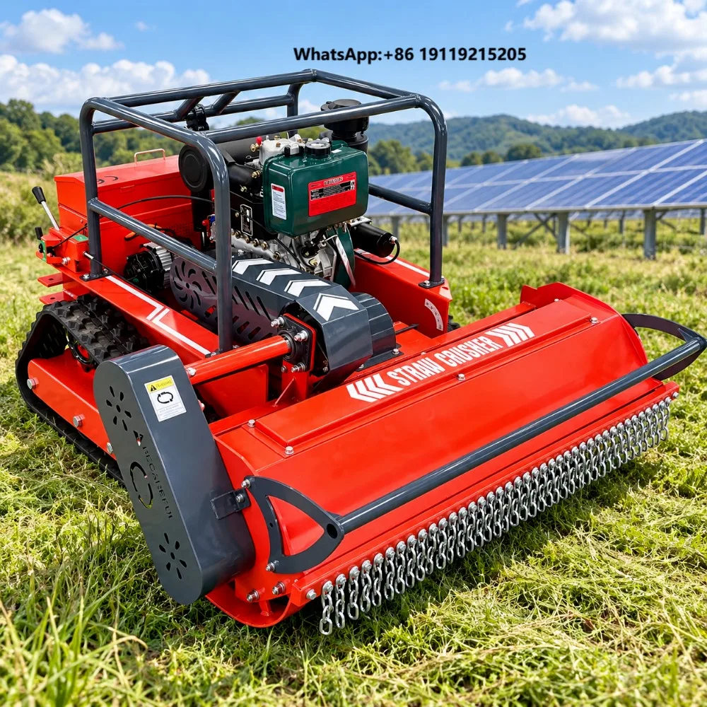 Electric Start Lawn Mower Remote Control Grass Cutter Machine for Agricultural Farm Orchard Garden and Slope Mowing