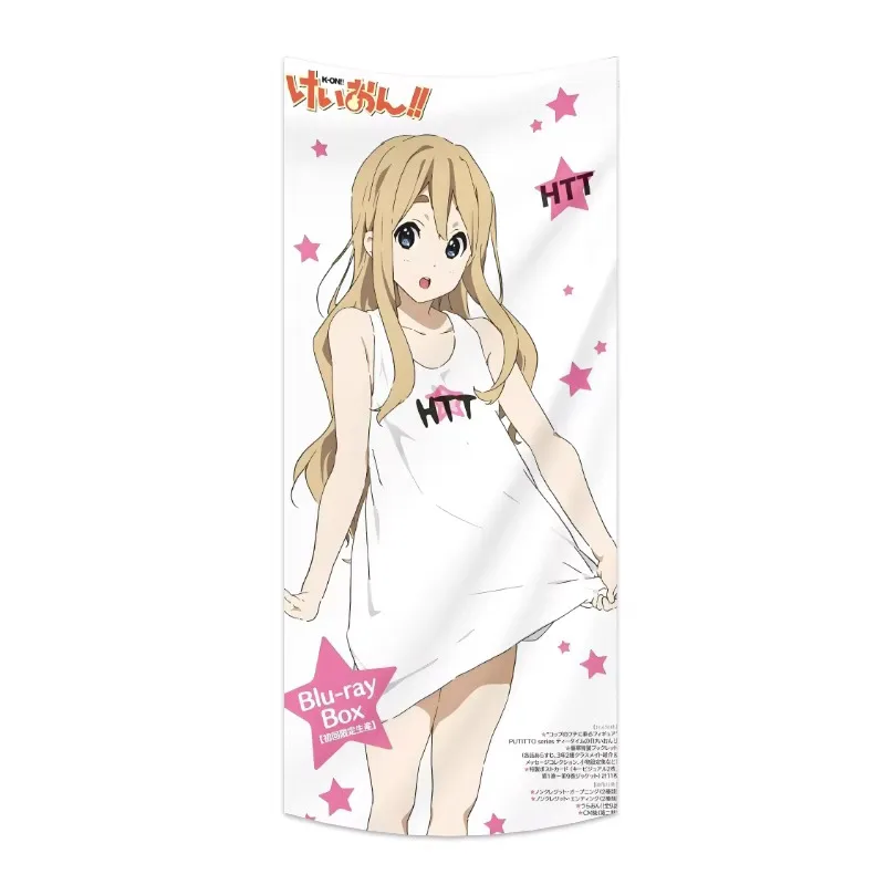 K-ON! Anime Vertical Door Curtain Tapestry, Cute Azusa Mio Yui Ritsu Mugi Band Girl Print Wall Hanging Pink Sakura Decor