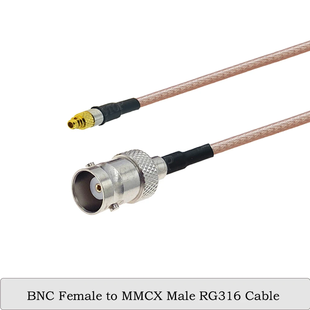 1Pcs RG-316 BNC Female to MMCX Male/Female Connector RG316 50 Ohm Pigtail RF Coax Extension Cable Coaxial Jumper Cord