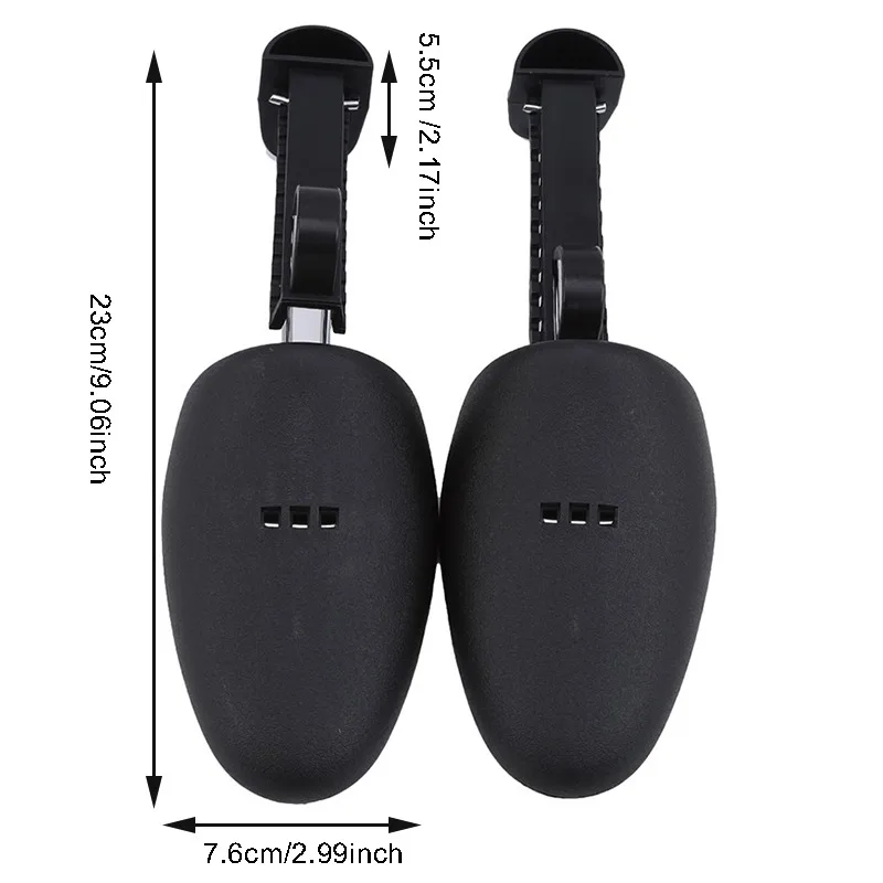 Nouveau Haute qualité 1 paire en plastique chaussure arbre Shaper formes civière réglable pour femmes hommes unisexe mode noir chaussure arbre