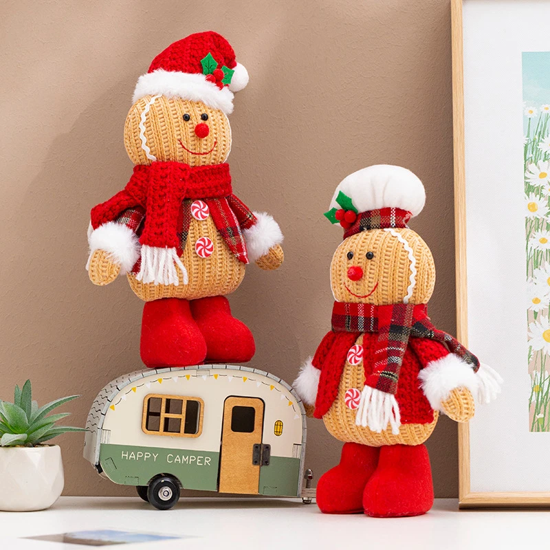 Christmas Gingerbread Man Doll Creative Doll Ornaments Xmas Party Decorations Scene Decoration Hotel Mall Props