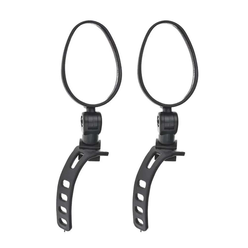 2pcs Bike Rearview Mirror 360° Adjustable Rotatable Handlebar Convex Mirror Safe Wide Angle For Bicycle Cycling Outdoor Sports