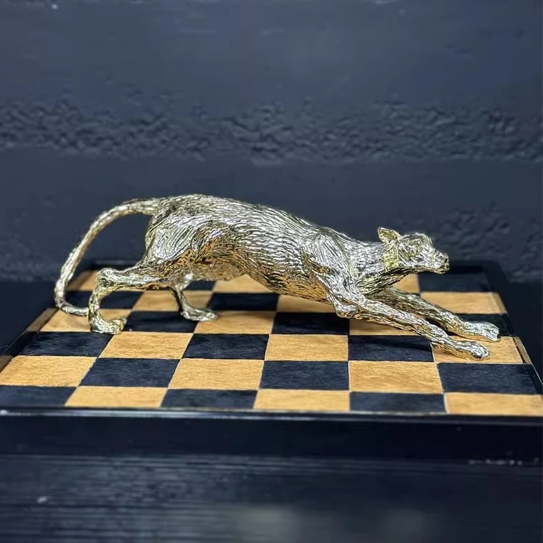 

Украшения, современные легкие роскошные абстрактные металлические креативные художественные металлические леопардовые украшения с животными, домашний мягкий наряд