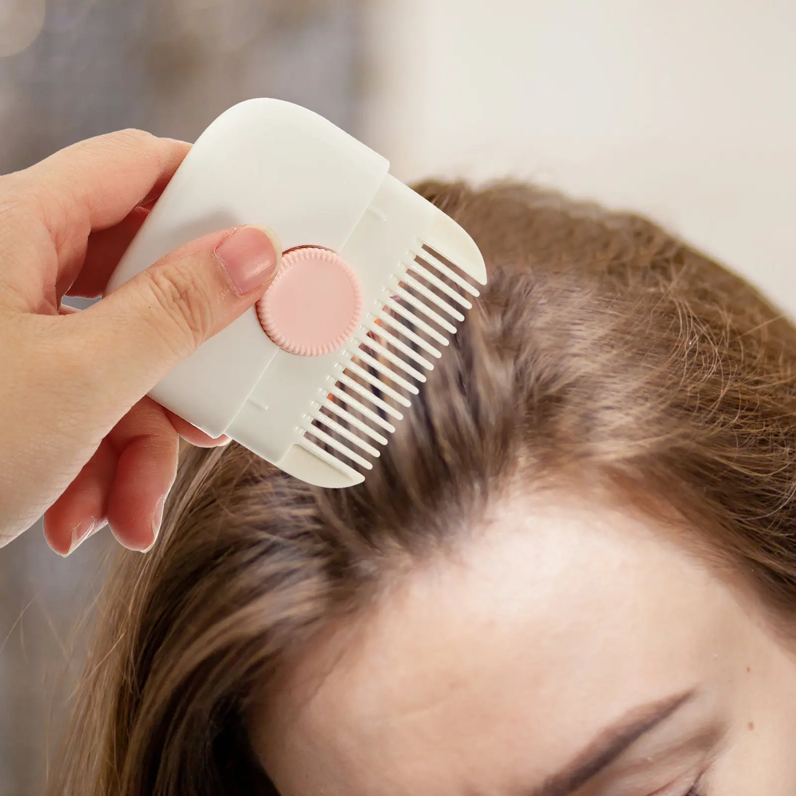 

Hair Cutter Comb with Stainless Steel Blade ABS Material Fringe Thinner for Women Men Kids Easy Hair Trimming and Styling Salon