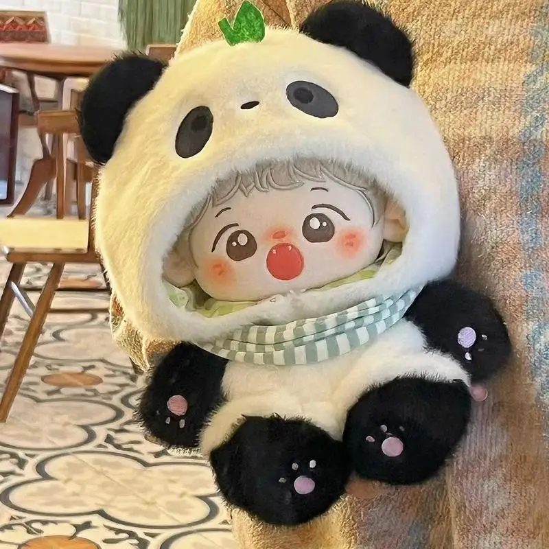 

Only Clothes Suit For 20cm Dolls Kawai Animal Style Panda Dog Cat Bear Bodysuit Cute Doll Accessories Girls Birthday Gifts