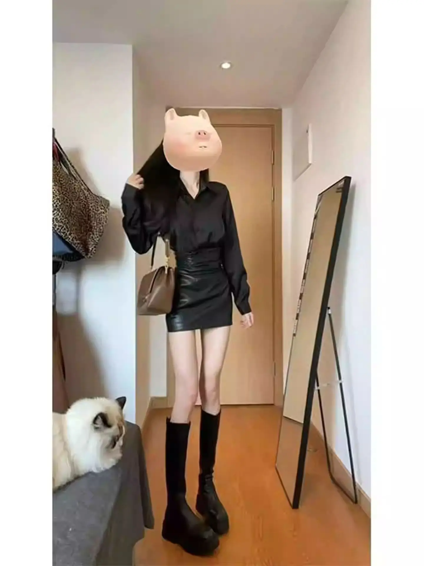 Ele Bla irt e ort Set gonna da donna Faion a vita alta traspirante lungo Sve High Quali autunno inverno outfit