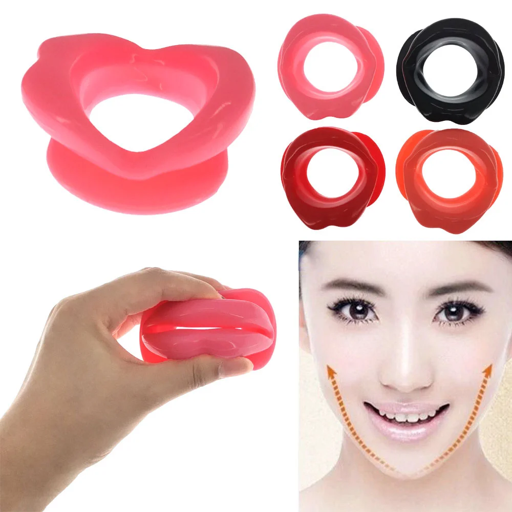 Silicone Rubber Face Slimmer Oral Mouth Muscle Massage Tool Tightener Exerciser Lip Trainer Anti-Wrinkle Chin Massager Wholesale