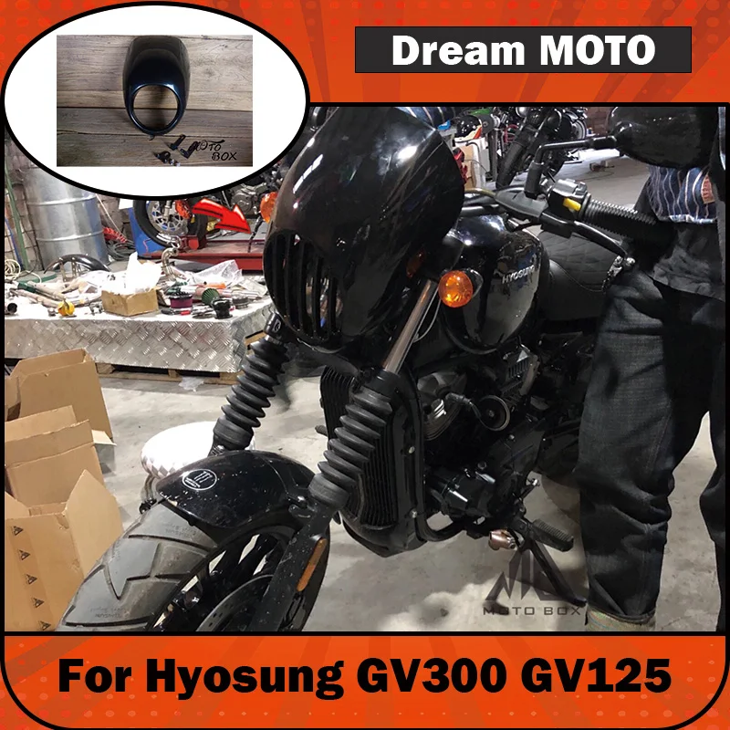 【Premium】For Hyosung GV300s GV125 modified pig head cover, headlight defletor, Harley head cover, windshield, spoiler