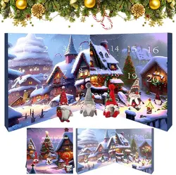 2024 Christmas Gnome Advent Calendar Kid Gift 24 Days Christmas Advent Calendar with Collectible Gnome Dolls Holiday Home Decor