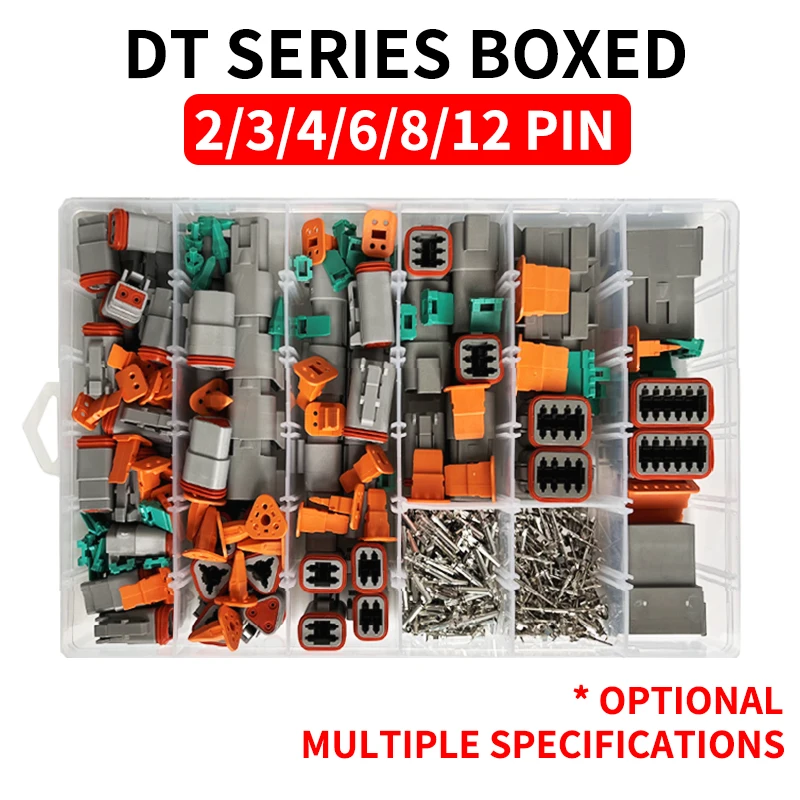 

588pcs Deutsch Type Connector Kit Waterproof Wire DT Series Connector set DT06 04 2/3 / 4 pin 6/8/12 pin Sealed Plug