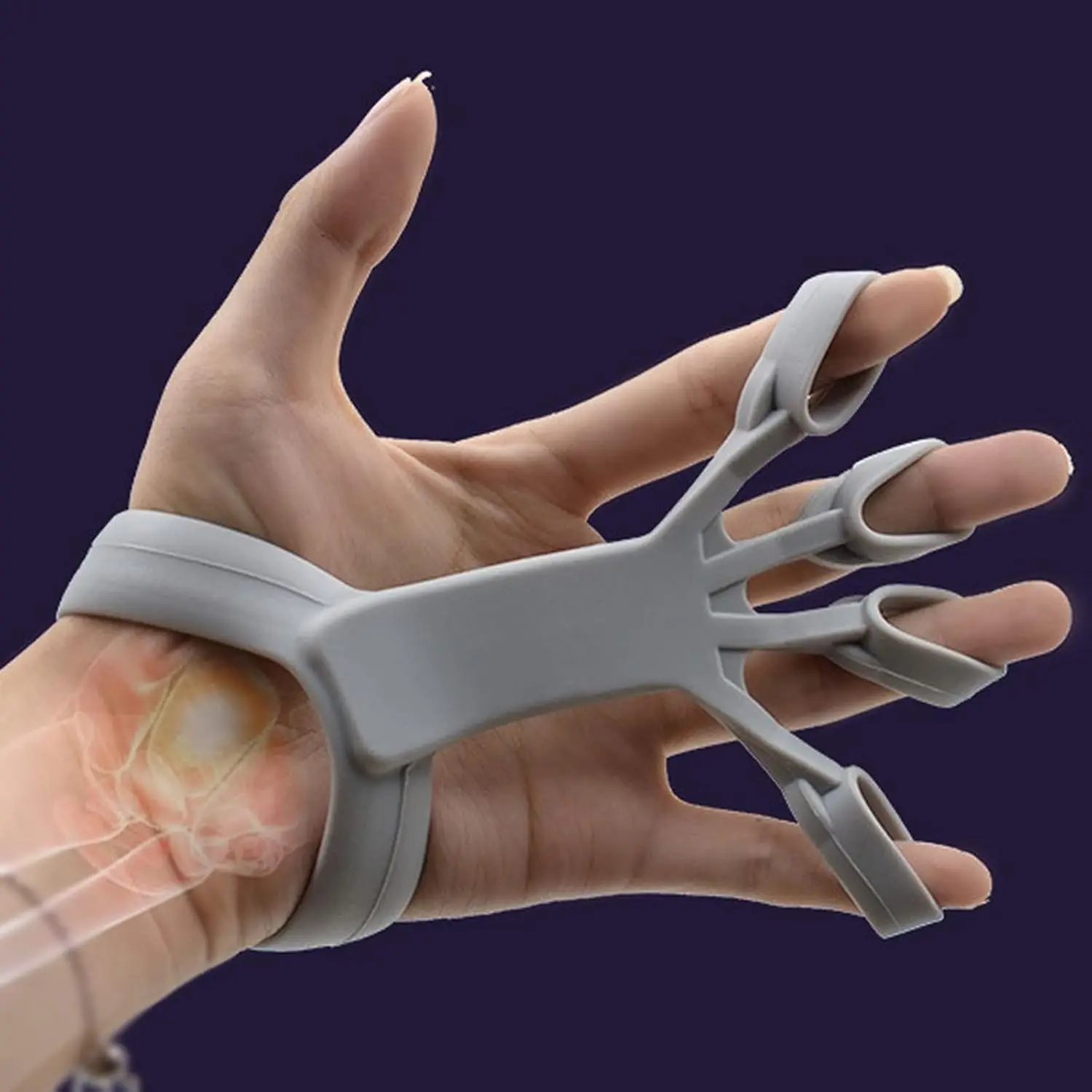 Silikon Finger Stretching Exerciser, Finger Übung Training Thruster Finger Grip Handgelenk Bahre Hand Widerstand Gürtel